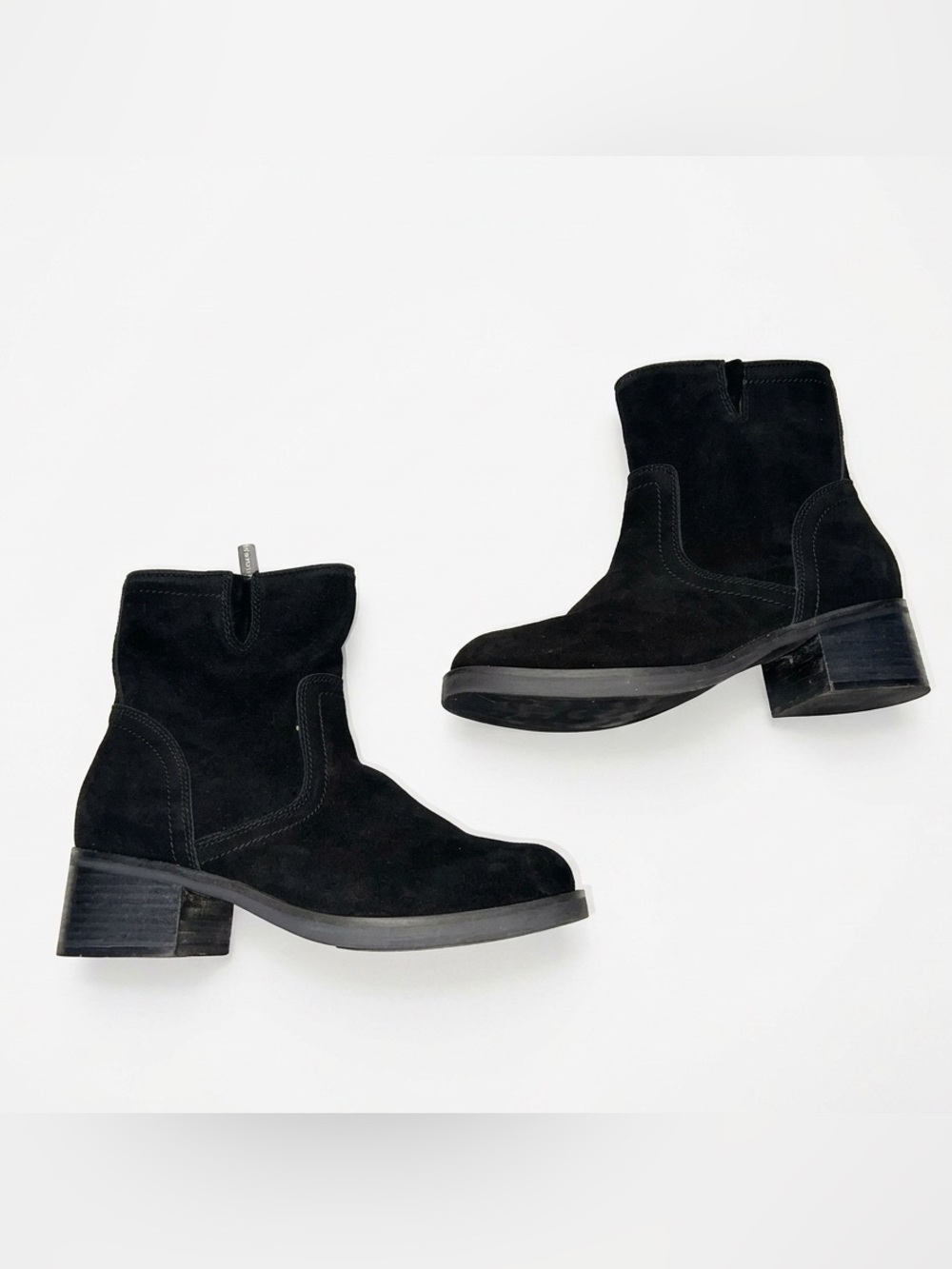 Blondo Waterproof Suede Black Boots Chunky Heel Women’s size 9M